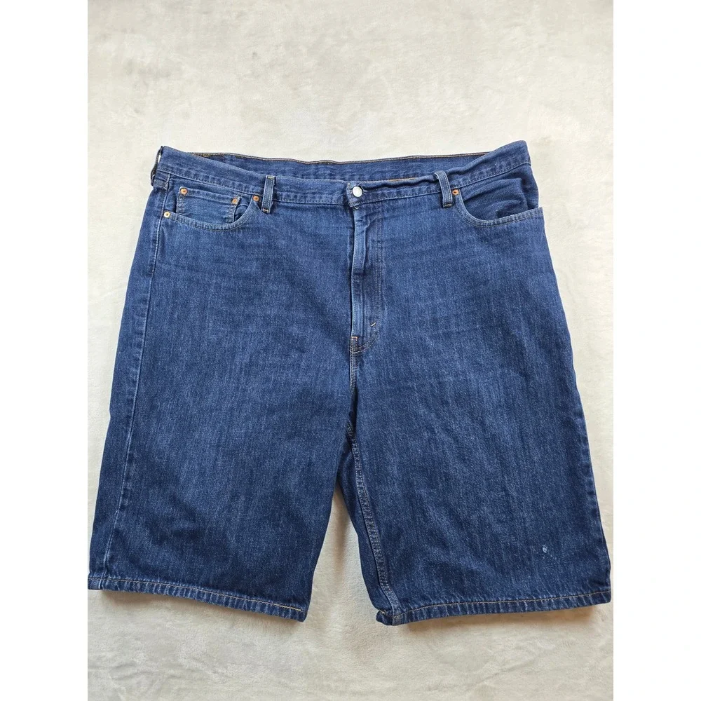 Levi's Denim Shorts Mens 44 Big Tall Blue Jean 100% Cotton Loose Straight 469